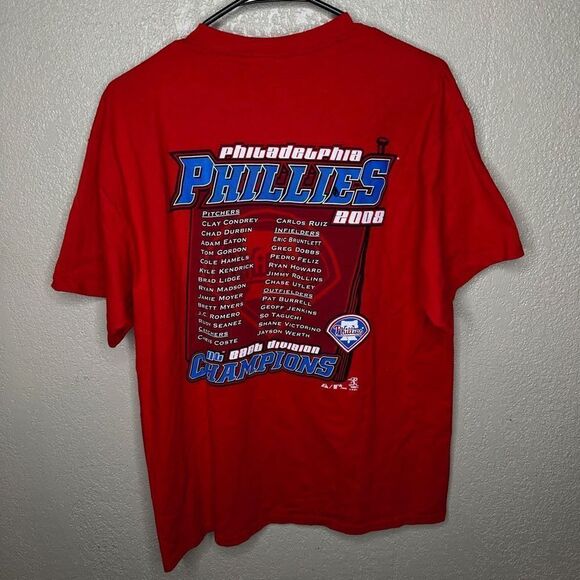 2008 Phillies Division Champions T Shirt Large - Picture 5 of 6